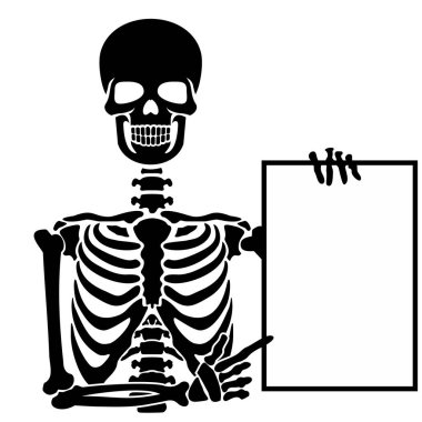 vektör simgesi düz, iskelet, şablon