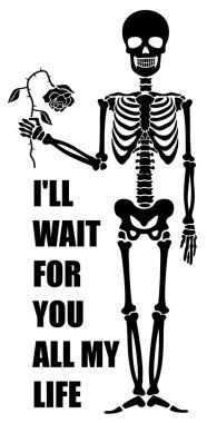 vektör simgesi düz, iskelet, şablon