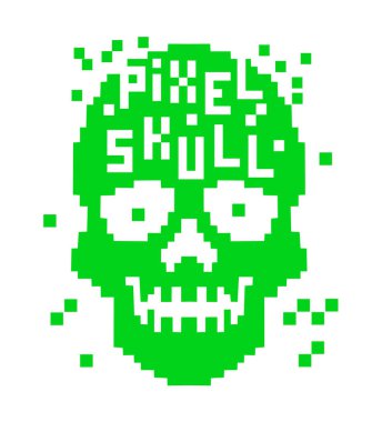 piksel kafatası, klasik tasarım tişörtler