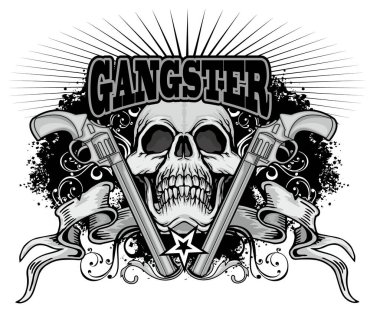 kafatası, grunge vintage tasarım t shirt ile agresif amblemi