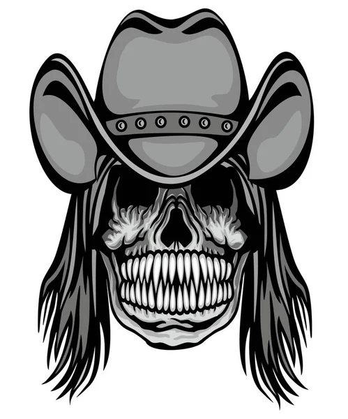 Emblema Agresivo Con Cráneo Camisetas Diseño Vintage Grunge — Vector de stock
