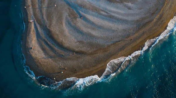 Aerial View Beach Waves — Stock Photo, Image