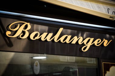 Melun şehrinde fırıncı tabelası