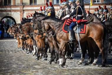 Fontainebleau kalesindeki cumhuriyetçi muhafız