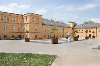 Koszecin, Polonya - 03 Mayıs 2018: Koszecin'deki Saray Kompleksi'nin fragmanı.