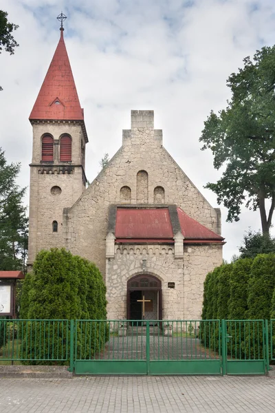 Église Évangélique Luthérienne 1894 Construite Par Pasteur Szewski Zawadzkie Pologne — Photo