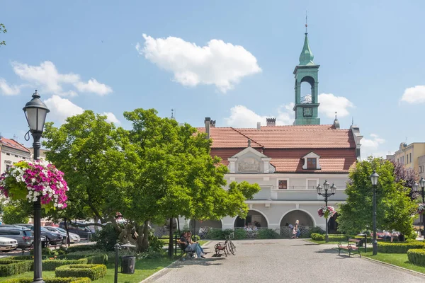 Renesansowy Barokowy Ratusz Miejski Xviii Wieku Kluczbork Polska Europa — Zdjęcie stockowe
