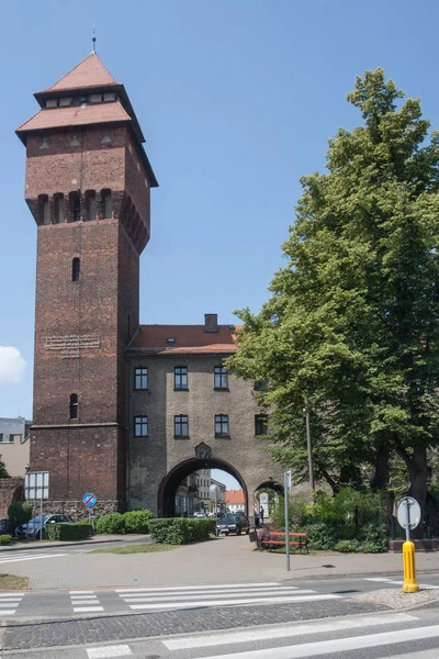 Dawna Wieża Zamkowa Została Odbudowana 1907 Wieży Wodnej Kluczork Polska — Zdjęcie stockowe