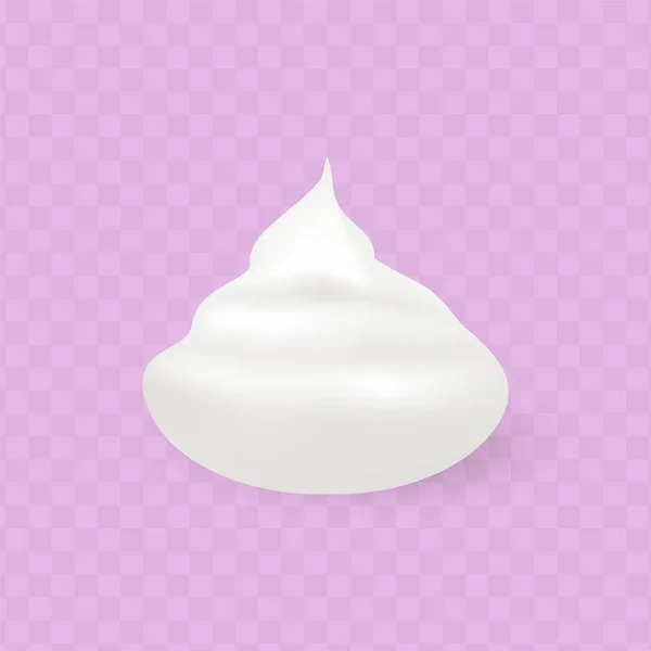 Crème, guimauve ou texture de yaourt, gel blob isolé sur fond transparent. Modèle alimentaire ou cosmétique . — Image vectorielle