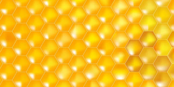 Honey Comb gouden achtergrond — Stockvector