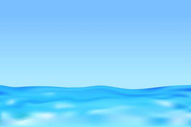 Mavi okyanus veya deniz sualtı dalgaları.