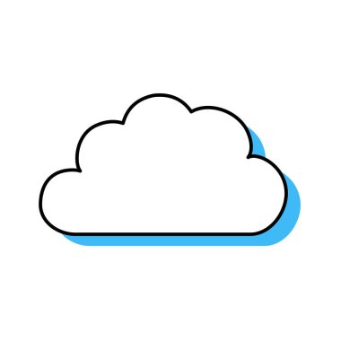 Bulut simgesi, veri ağı, veritabanı, konsept. Tasarımınız için vektör çizimi.