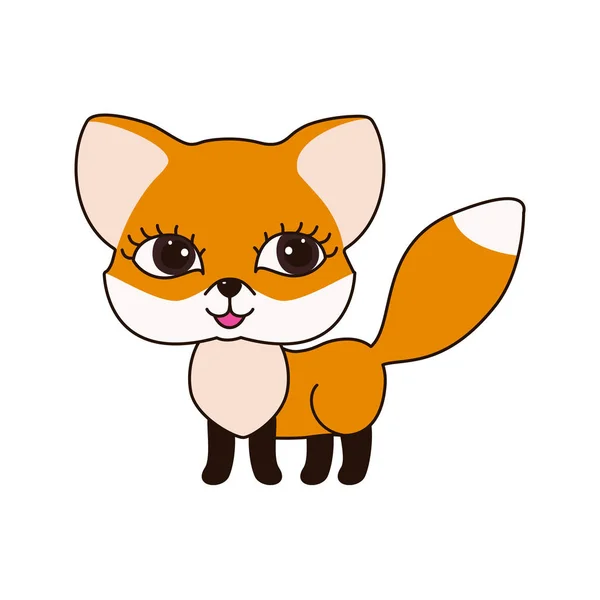 Mignon renard souriant . — Image vectorielle