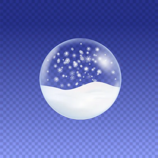 Boule à neige translucide de Noël . — Image vectorielle