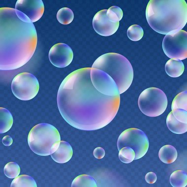 Gerçekçi sabun köpüğü izole edildi,