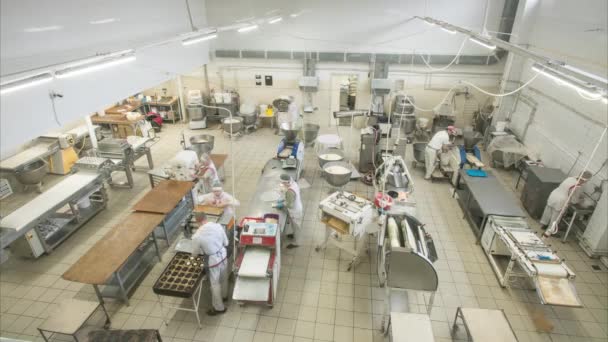 时光流逝 在面包店的生产过程 工作流程在1小时内完成 Zaporozhye 乌克兰 2019年2月7日 — 图库视频影像