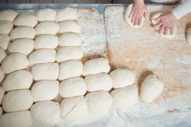 Baker ekmek hamur yapar