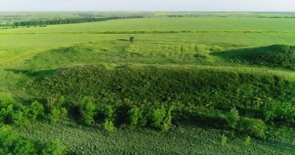 Vista Panorámica Los Montículos Funerarios Mamay Mountain Vista Aérea — Vídeo de stock