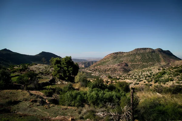 摩洛哥南部阿特拉斯山脉景观 免版税图库照片