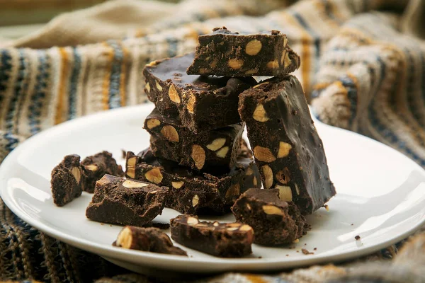 dark chocolate Fudge with nuts