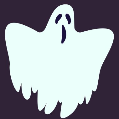  illustration of a scary and frightening Halloween Ghost clipart