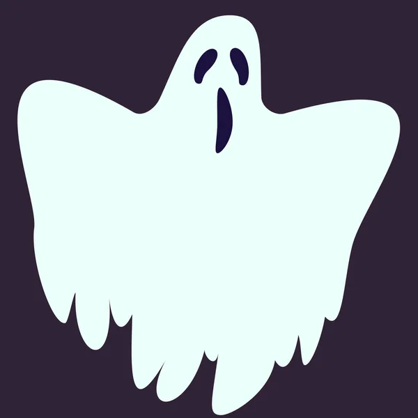 Ilustración Fantasma Halloween Aterrador Aterrador — Archivo Imágenes Vectoriales