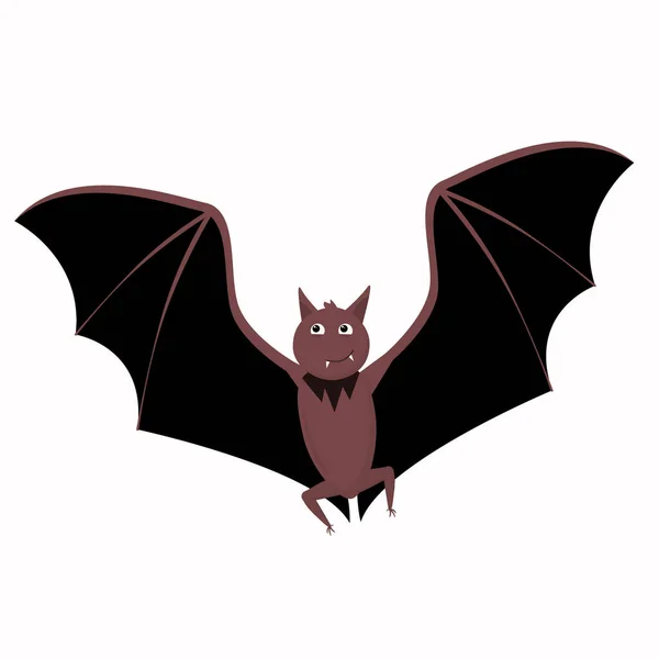 Ilustración Halloween Murciélago Temático Sobre Fondo Blanco — Vector de stock
