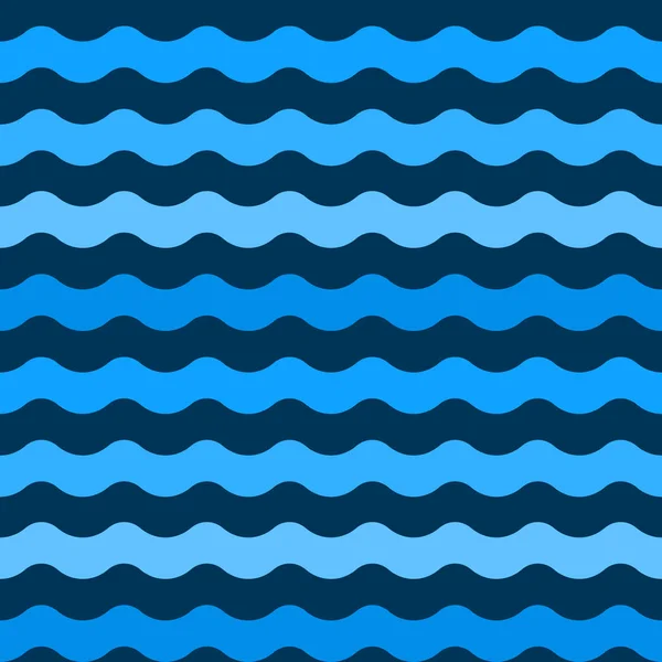 Patrones de vector de onda azul sin costuras. Ola azul patrón de mar. Patrón sin costura vectorial — Vector de stock