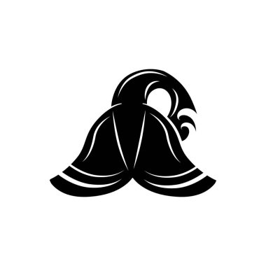 Siyah şapka beyaz arkaplanda izole edildi