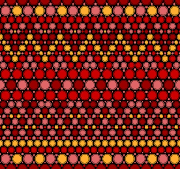 Patrón de puntos australianos. Conc arte geométrico aborigen australiano — Vector de stock
