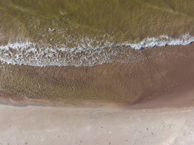 deniz ve kum coastlake için üstten görünüm