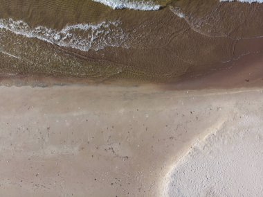 deniz ve kum coastlake için üstten görünüm