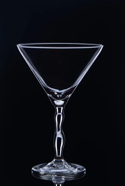 Isolate Drinking Glass Black Background — Stock Photo, Image