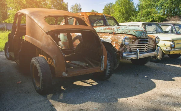 Κλασικό Παλιό Σκουριασμένο Ρετρό Αυτοκίνητα Μεγάλη Σχεδιασμό Για Οποιονδήποτε Σκοπό — Φωτογραφία Αρχείου