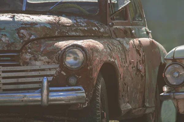 Coches Retro Oxidados Viejos Clásicos Gran Diseño Para Cualquier Propósito — Foto de Stock