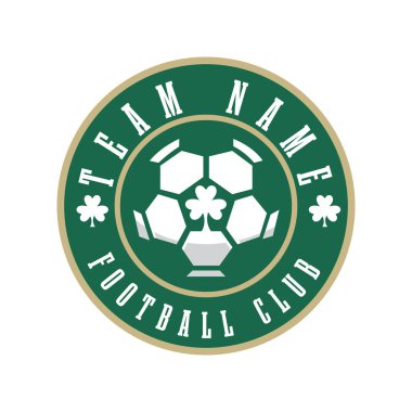 Shamrock 'lı Futbol Futbolu Logosu 