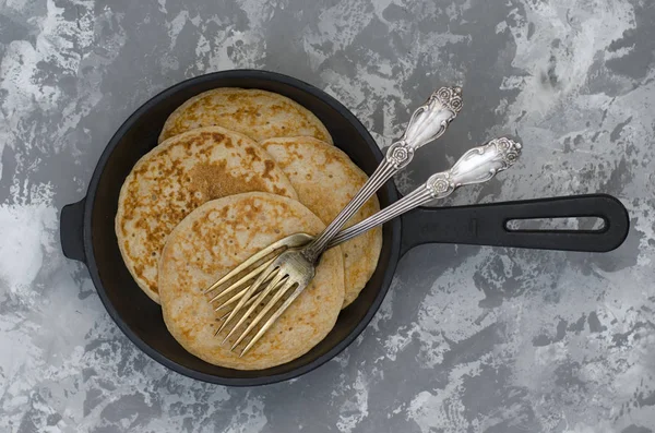 Pancakes Spelled Flour Eggs Breakfast — Stock Photo, Image
