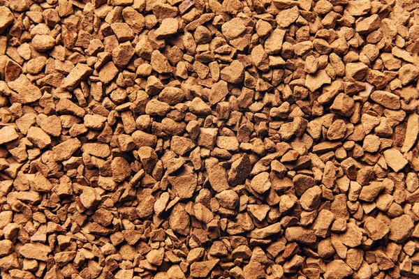 Granulowana Kawa Rozpuszczalna Zbliżenie Makro Tekstury Brązowy Naturalny Tło Cząstek — Zdjęcie stockowe