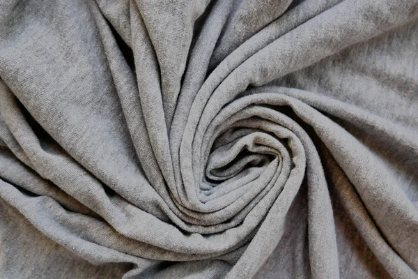 Warna abu-abu latar belakang tekstil dengan bentuk struktur spiral . — Stok Foto