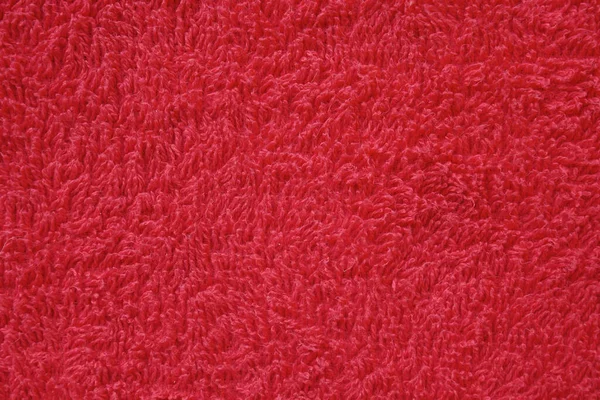 Rode Kleur Zachte Textiel Pluizige Handdoek Textuur Materiaal — Stockfoto