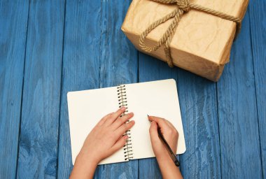 Deftere yazan yassı bebekler. Not defteri maketi yaz