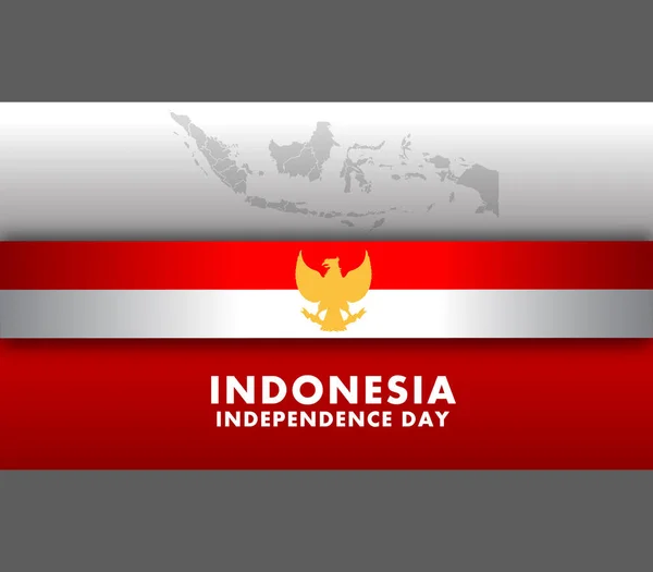 Vector Background Design Indonesia Independence Day Using Aspect Ratio Size — Stock Vector