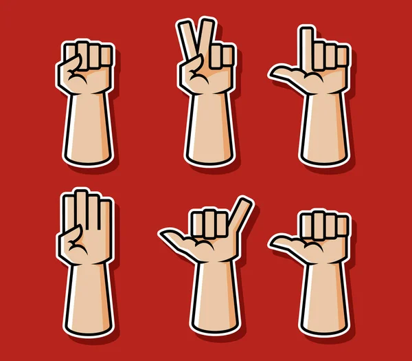 Stark komiska Hand gest — Stock vektor