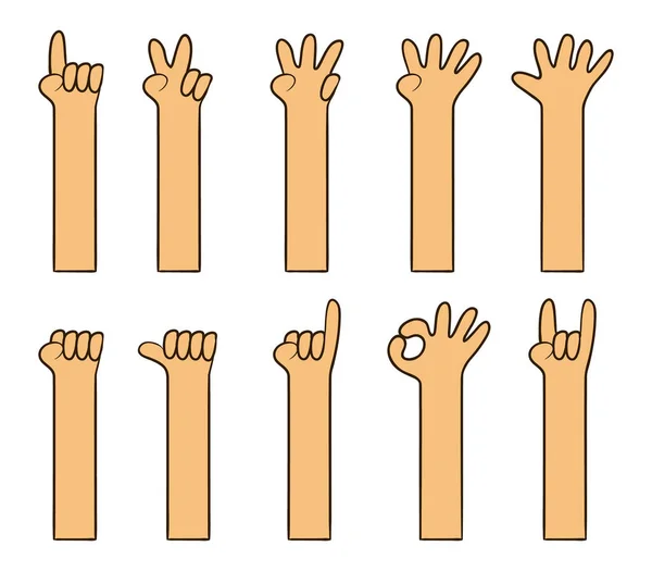 Barnslig enkel tecknad hand — Stock vektor