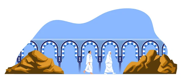 Safa ile Marwa Dağı arasındaki Hac ziyaretinde.