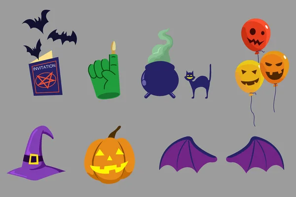 Des trucs de fête pour Halloween — Image vectorielle