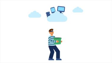 Siber bulut ağından veri çalmak.