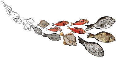 Afiş, broşür, menü, iç kafeler ve restoranlar dekorasyon için.