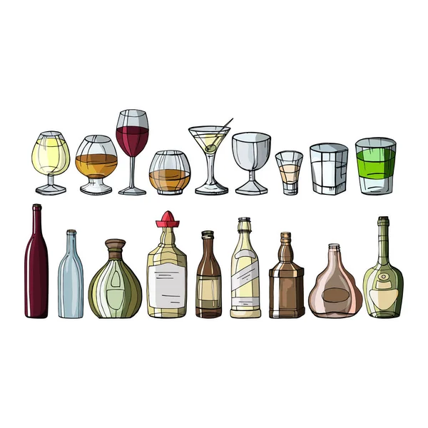 Renk ve anahat elle boyanmış şişe kümesi.