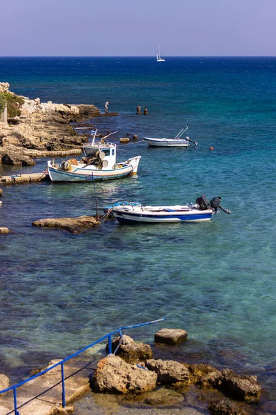 Rhodos Griechenland 2018 Bucht Mit Yachten Mittelmeer — Stockfoto